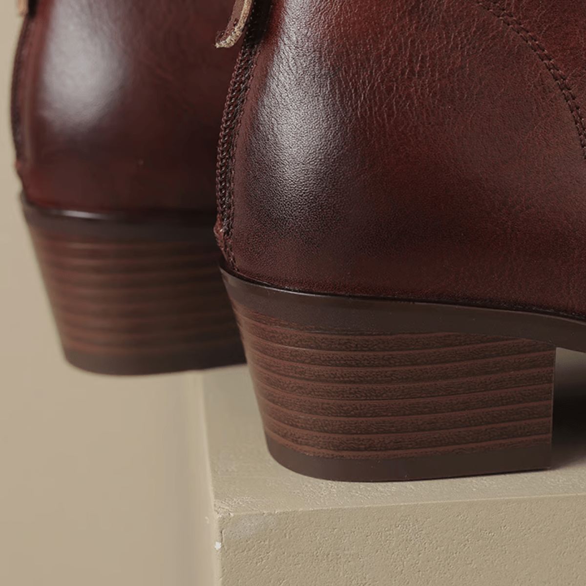 Barbara | Luxury Low-Heel Suede Booties