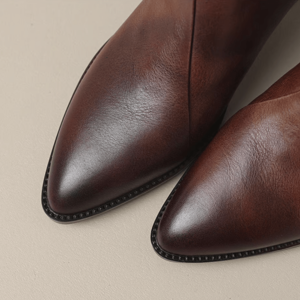 Barbara | Luxury Low-Heel Suede Booties