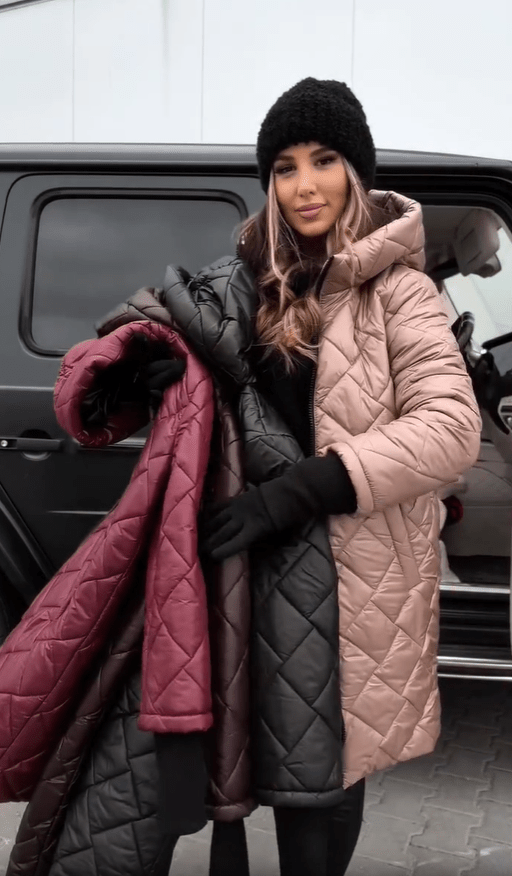 Katy | Elegant Quilted Down Jacket with Hood