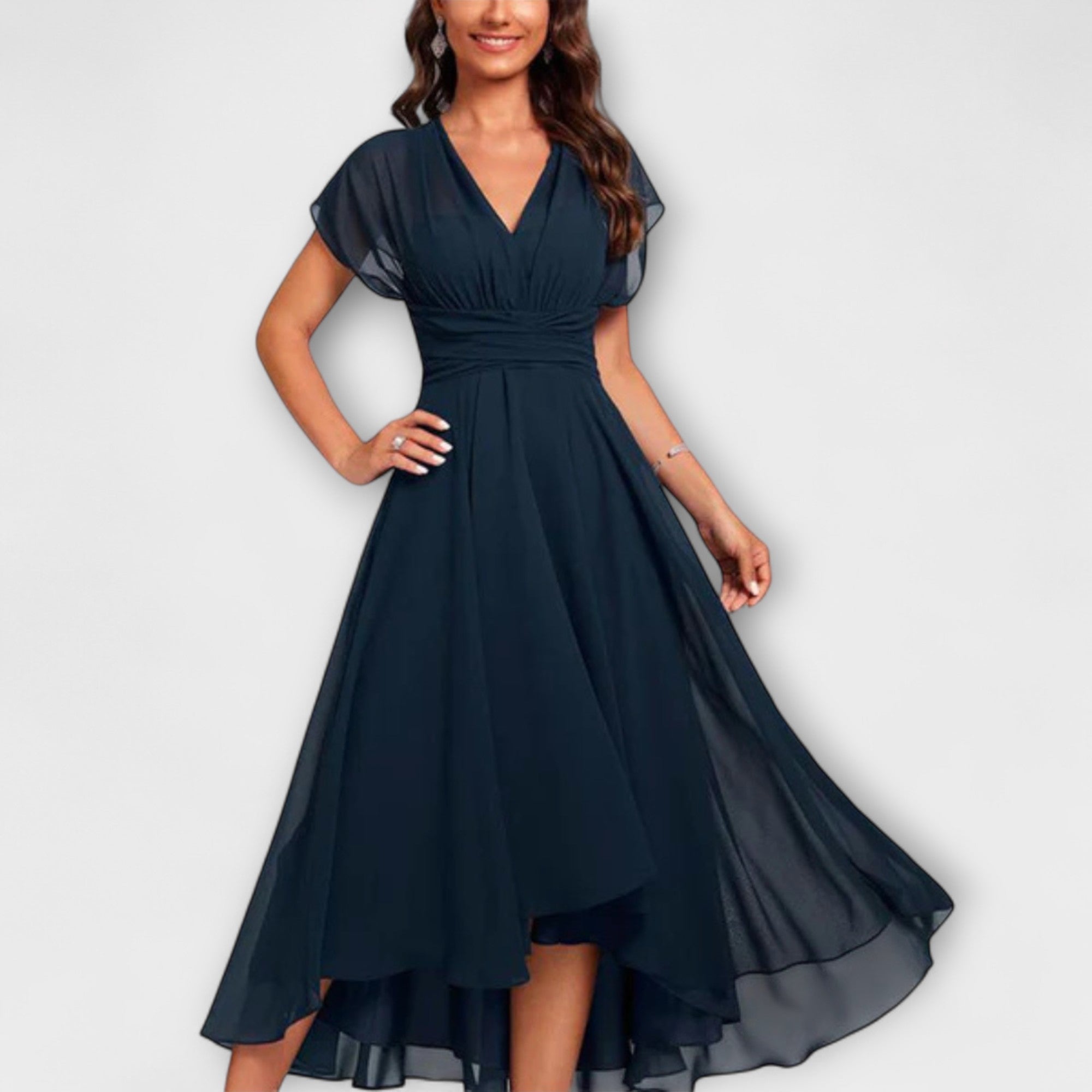 Clarissa | Flowing V-Neck Maxi Dress