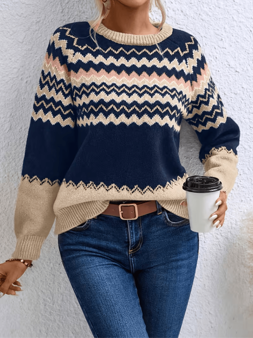 Isabelle | Striped Color Block Sweater