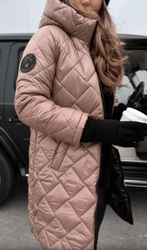 Katy | Elegant Quilted Down Jacket with Hood