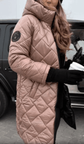 Katy | Elegant Quilted Down Jacket with Hood