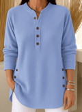Elise™ – Solid Knit Long-Sleeve Sweater