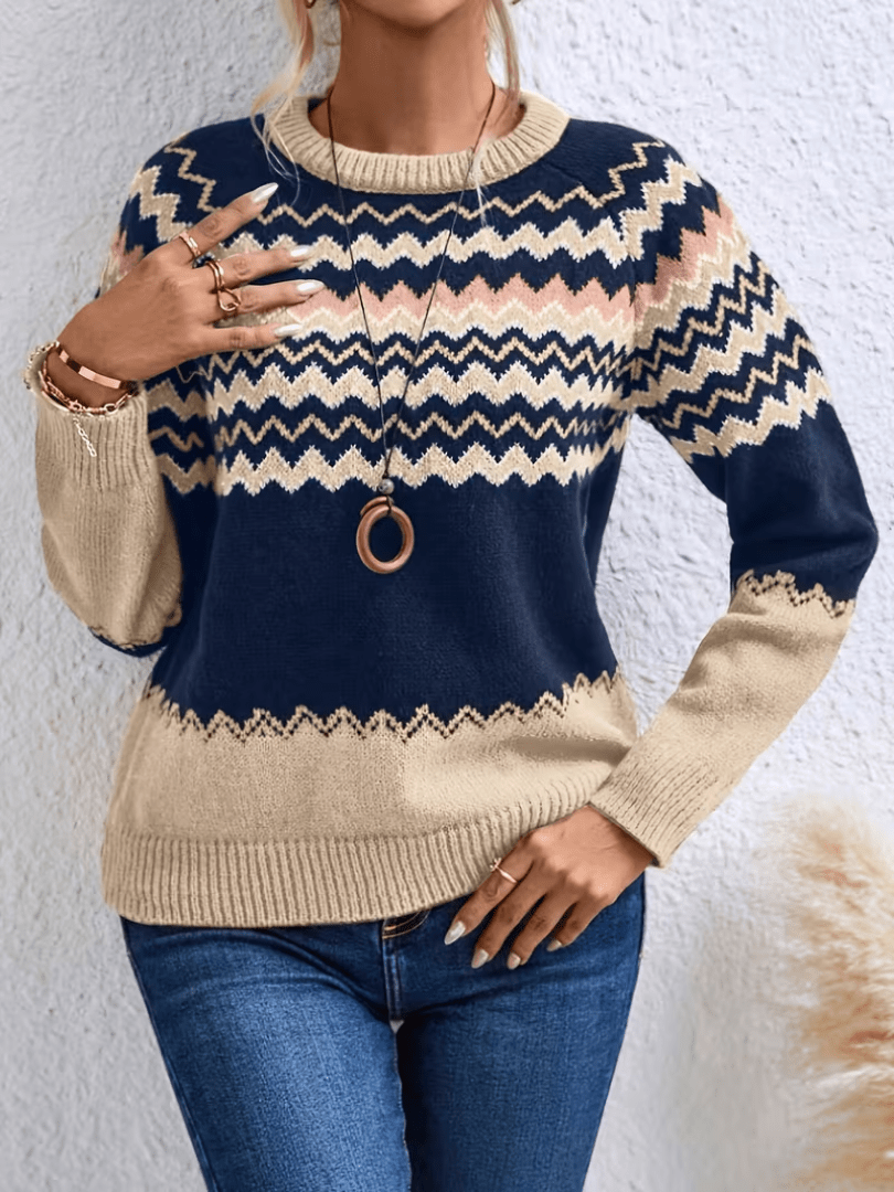 Isabelle | Striped Color Block Sweater