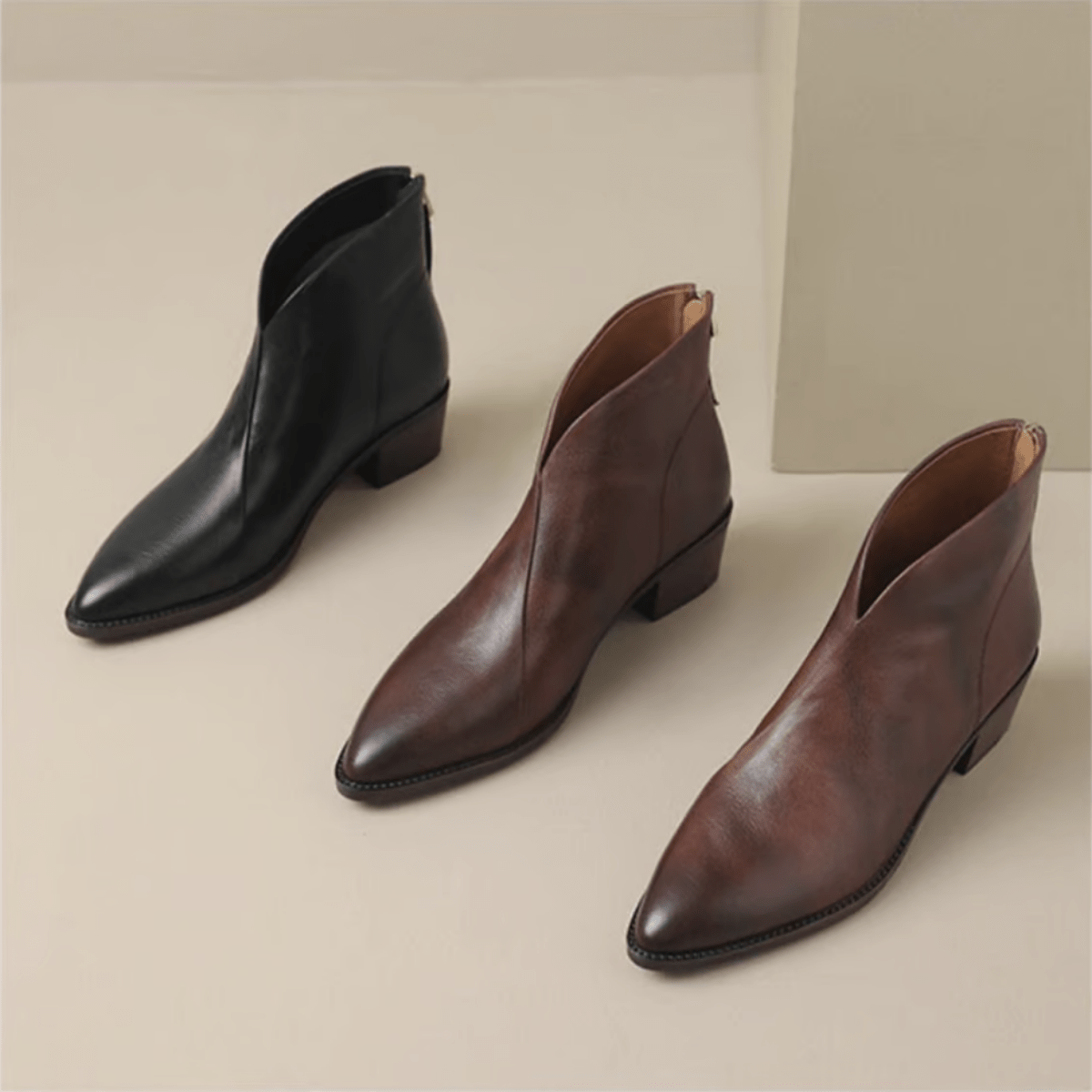 Barbara | Luxury Low-Heel Suede Booties