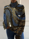 Ivory Christmas Knit Turtleneck Sweater