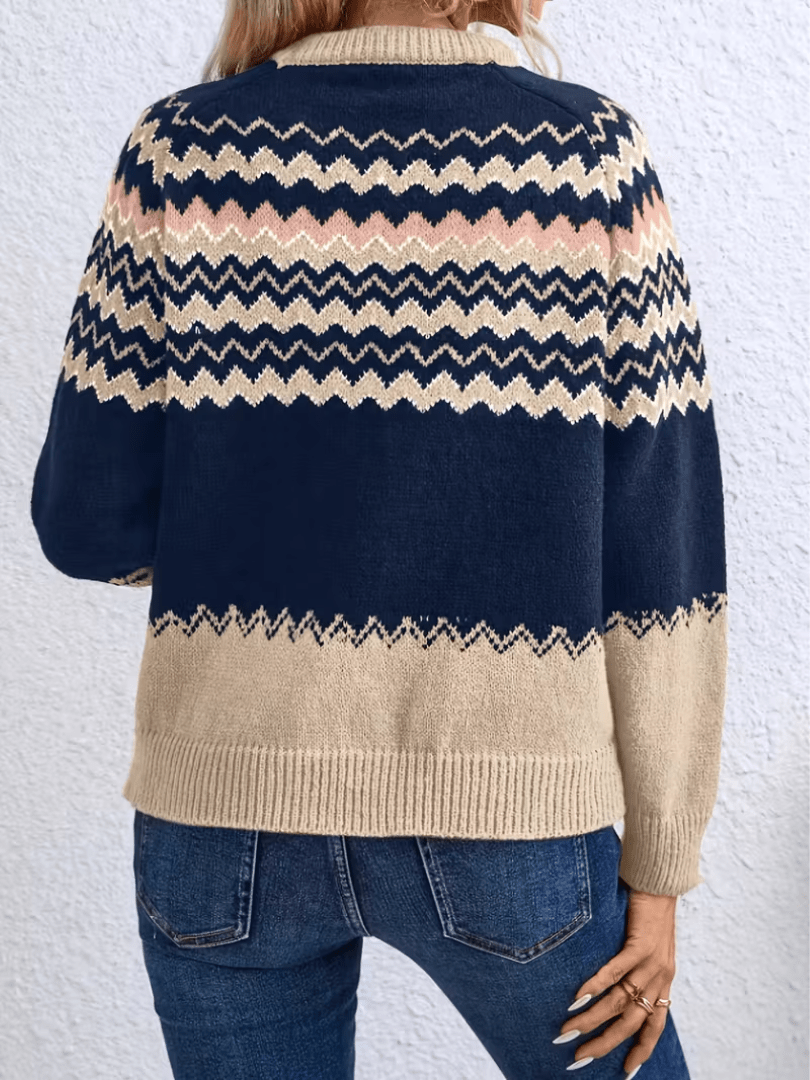 Isabelle | Striped Color Block Sweater