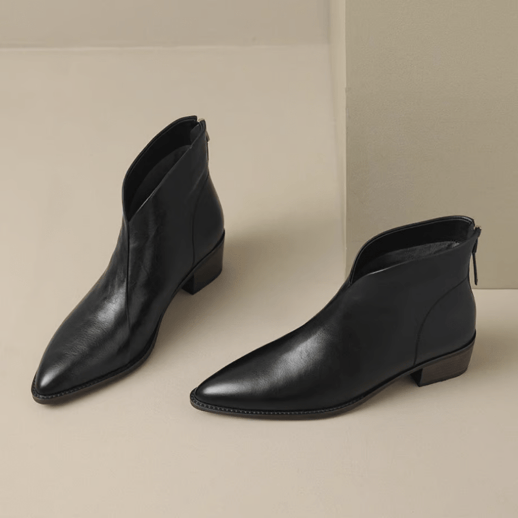 Barbara | Luxury Low-Heel Suede Booties