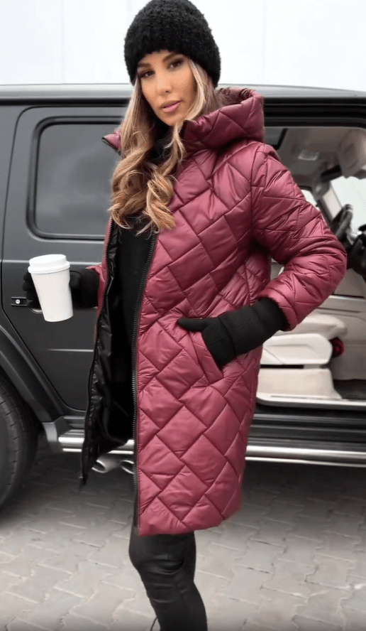 Katy | Elegant Quilted Down Jacket with Hood