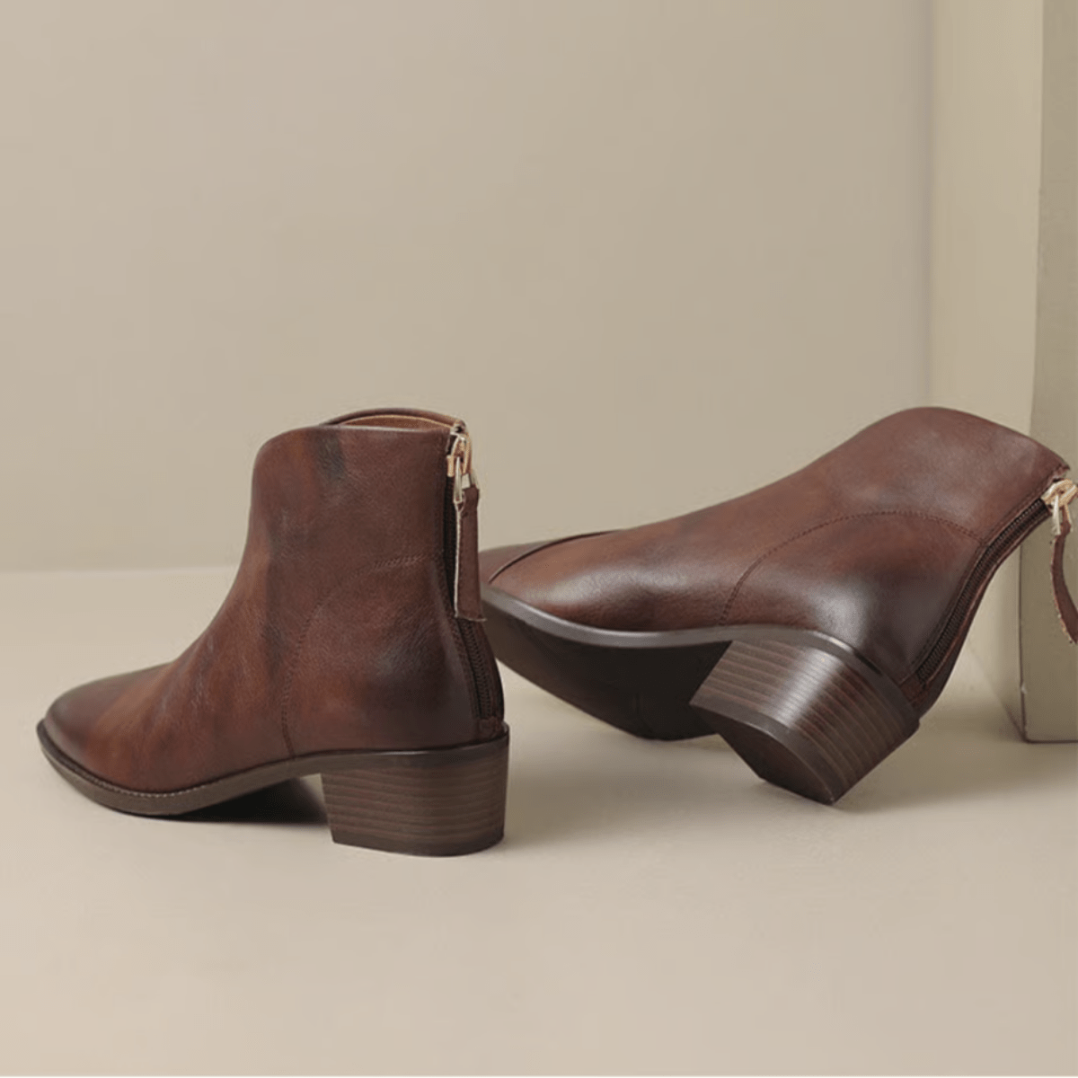 Barbara | Luxury Low-Heel Suede Booties