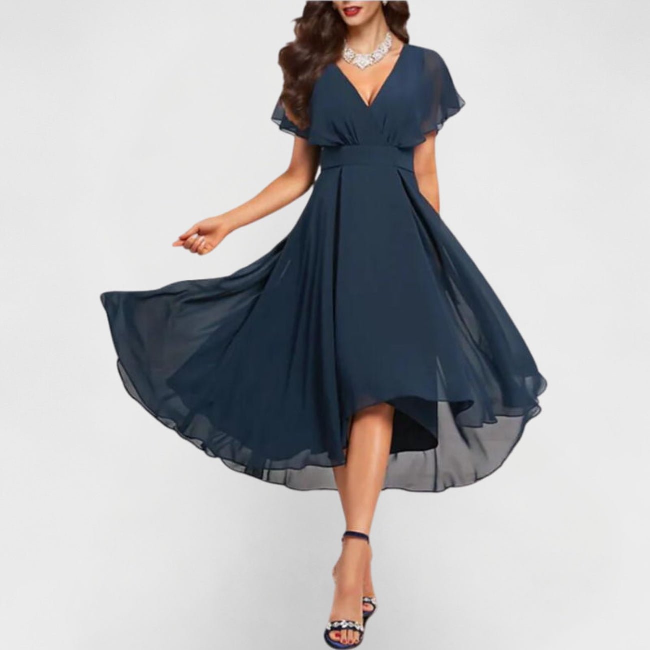 Clarissa | Flowing V-Neck Maxi Dress