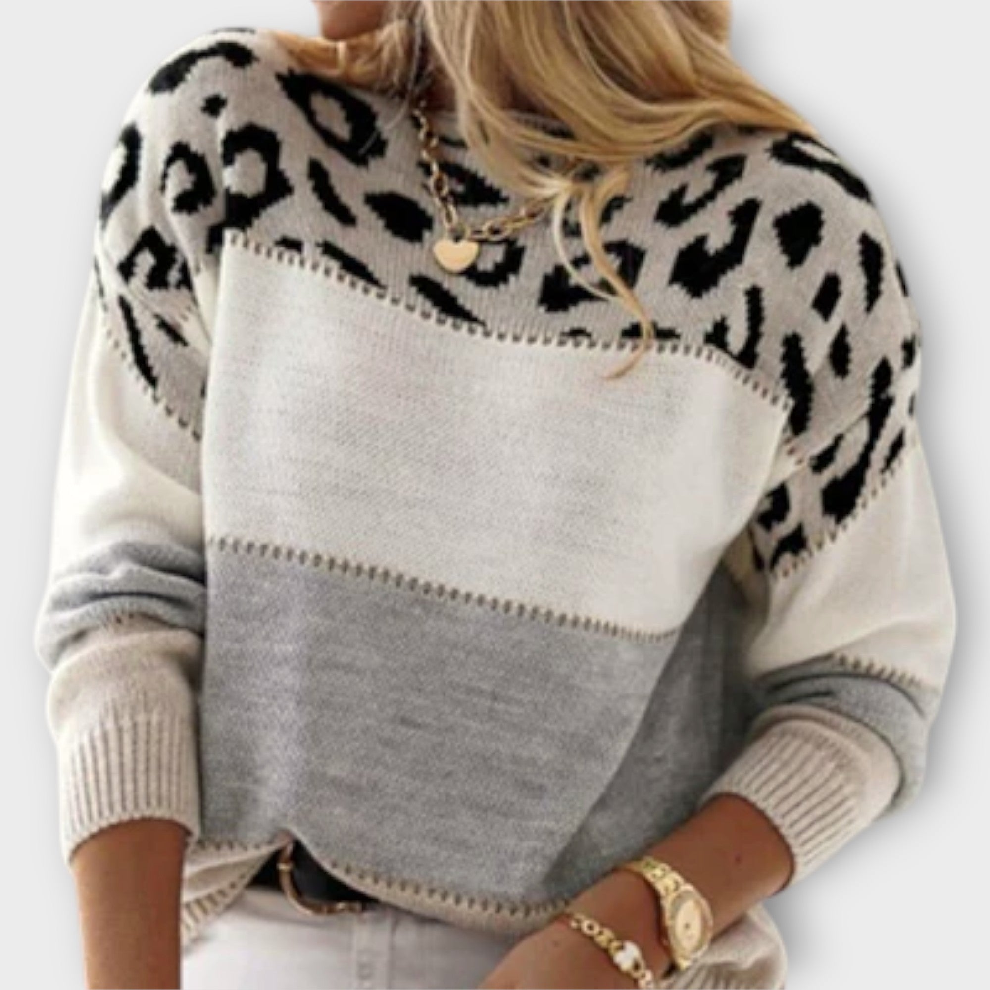 Cheyenne | Casual Sweater with Leopard Design