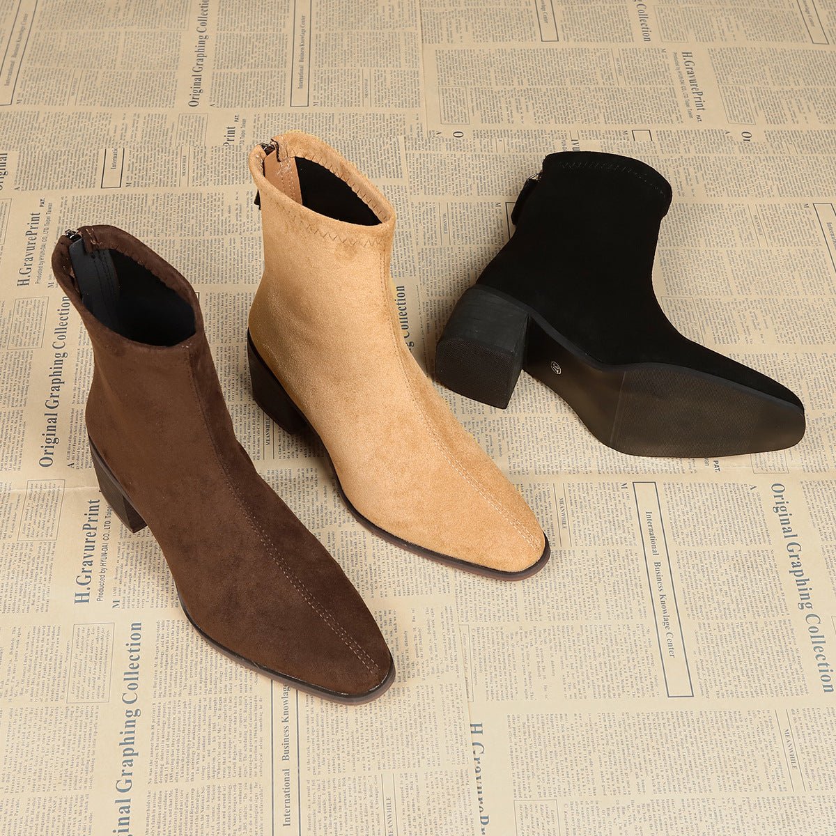 Barbara | Elegant Suede Ankle Boots