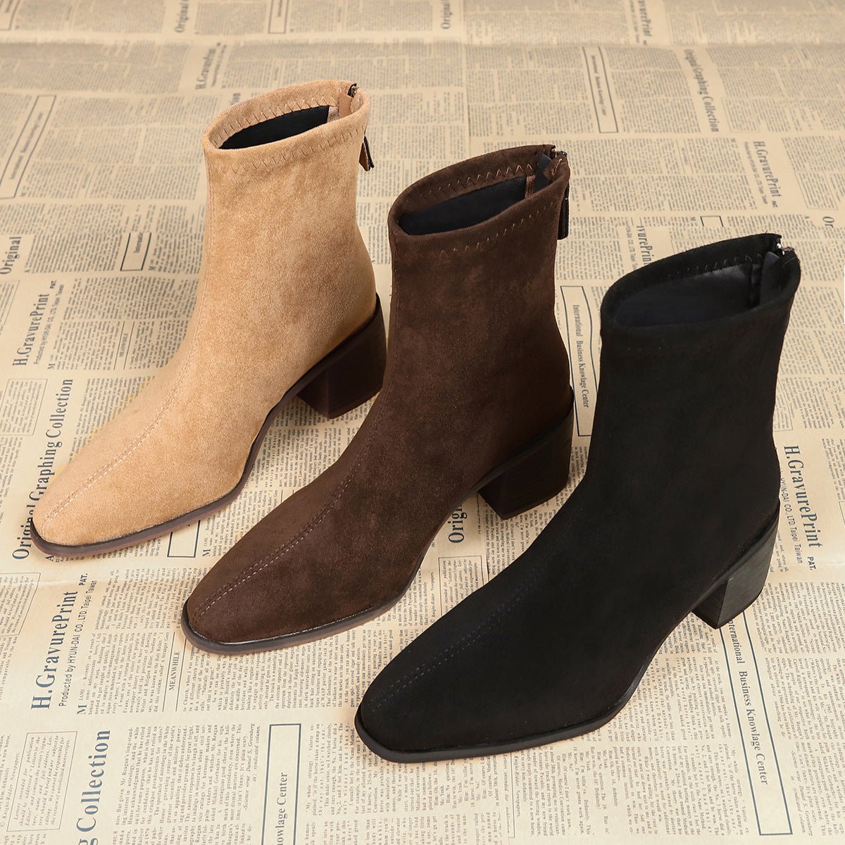 Barbara | Elegant Suede Ankle Boots