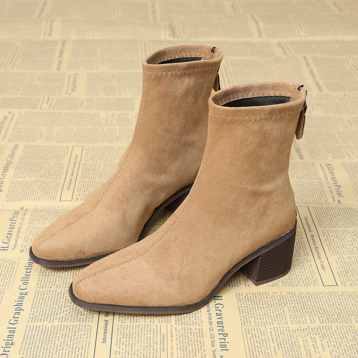 Barbara | Elegant Suede Ankle Boots