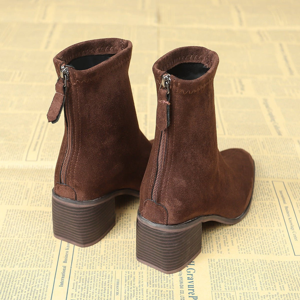 Barbara | Elegant Suede Ankle Boots
