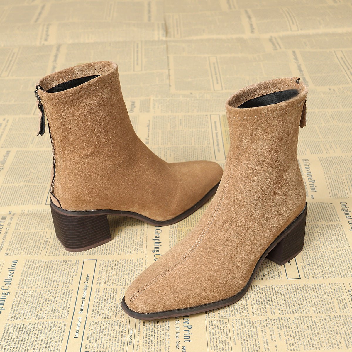 Barbara | Elegant Suede Ankle Boots