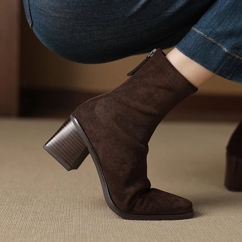 Barbara | Elegant Suede Ankle Boots