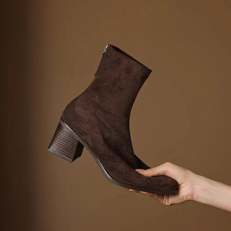 Barbara | Elegant Suede Ankle Boots