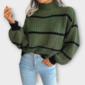 Chavala | Turtleneck Sweater with Stripes