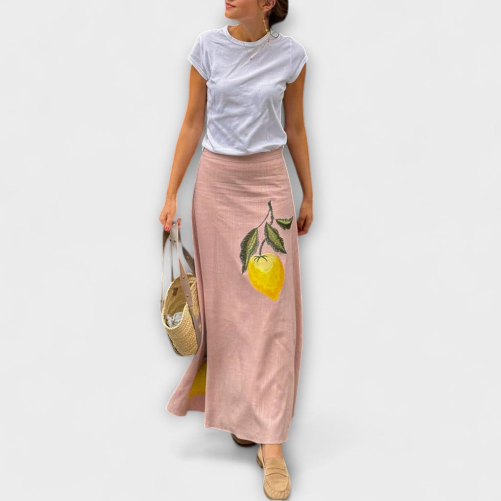 Cosima - Amalfi Print Midi Skirt