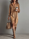 Beatriz | Corduroy Loose-Fit Midi Dress
