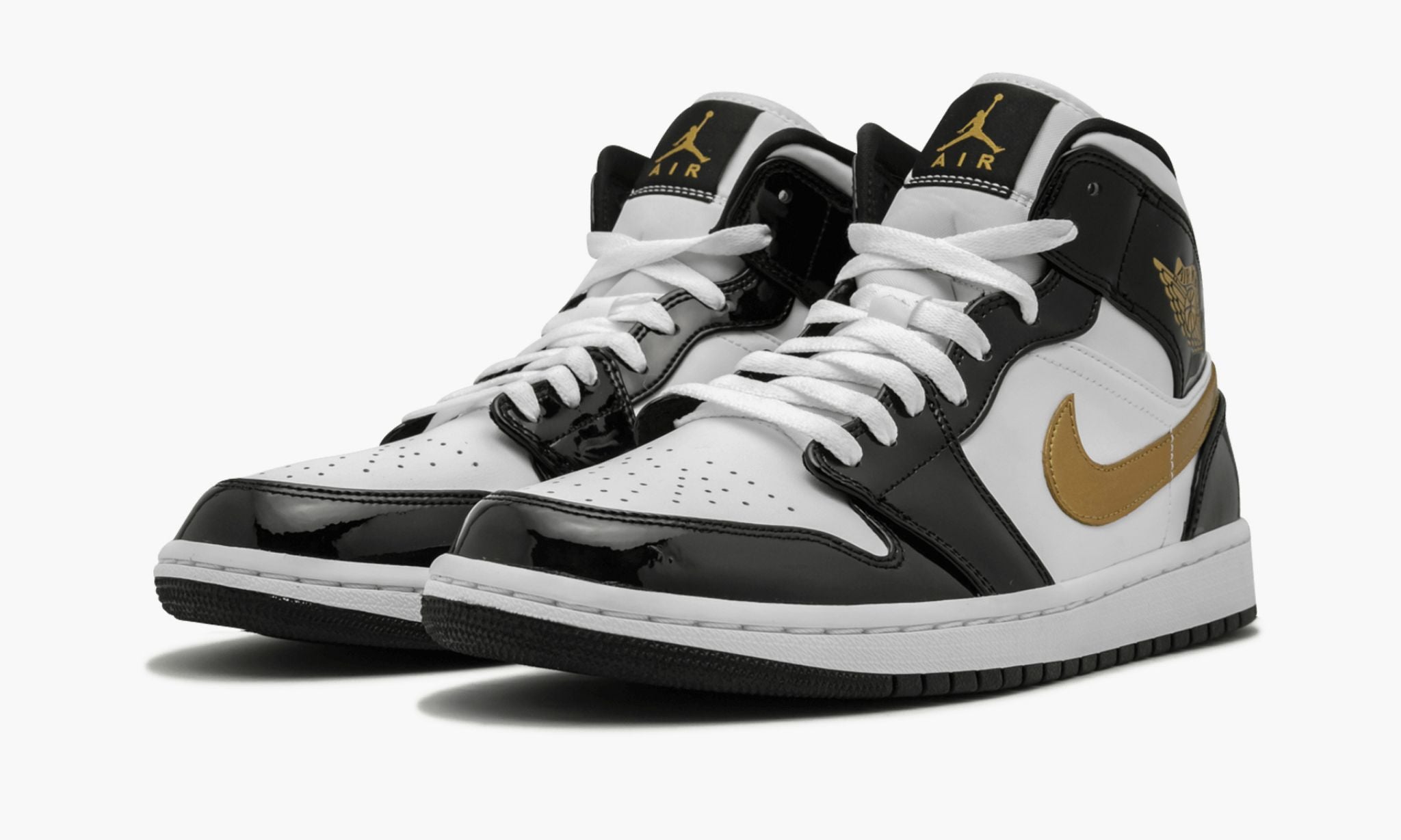Air Jordan 1 Mid SE ¡°Black Gold Patent Leather¡±