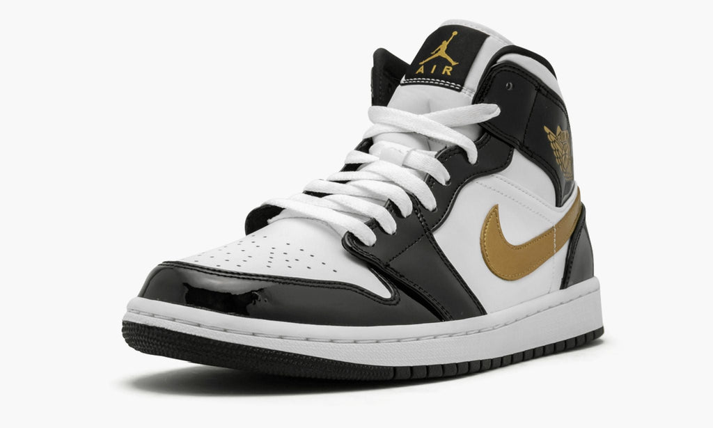 Air Jordan 1 Mid SE ¡°Black Gold Patent Leather¡±
