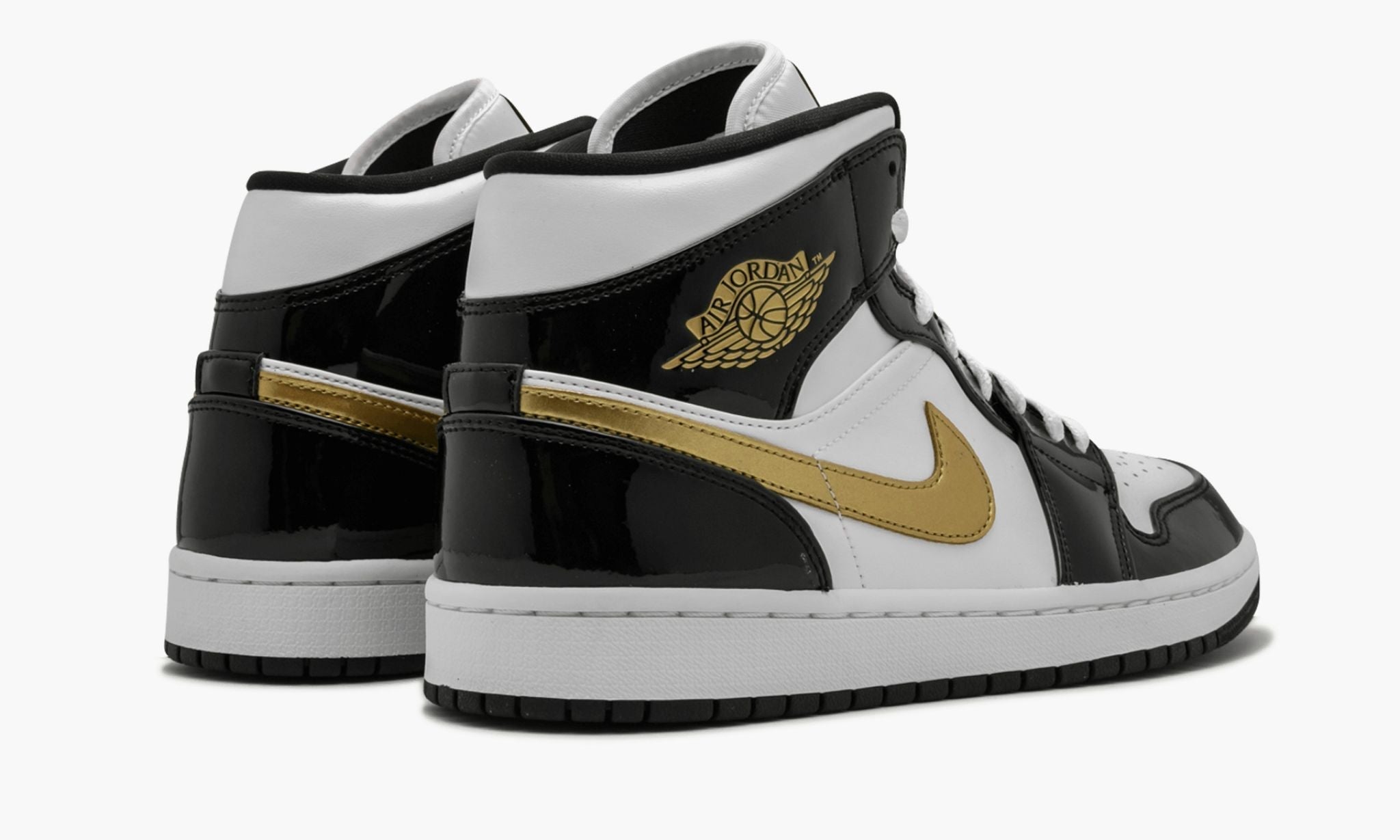 Air Jordan 1 Mid SE ¡°Black Gold Patent Leather¡±