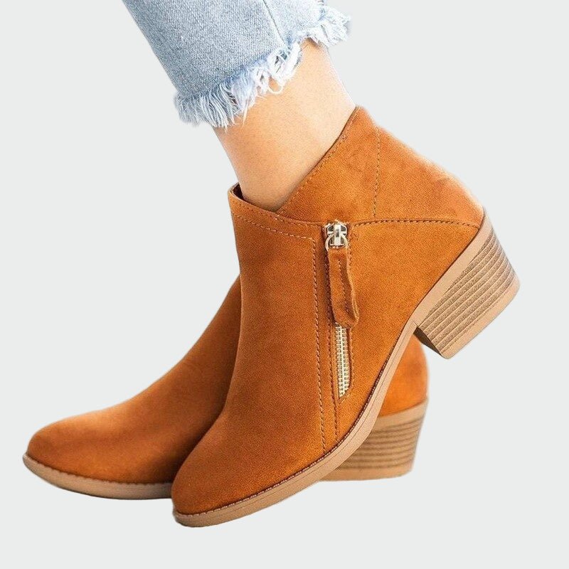 Anna | Premium leather orthopedic boots with heel for winter