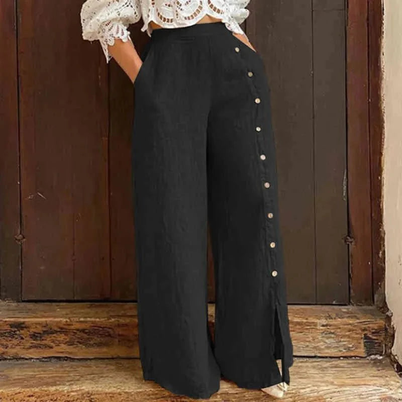Hannah | Soft Plus Size Wide Leg Casual Pants